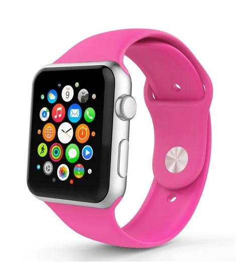 iShopping - Silicone Straps For Apple Watch Series 1-8 - Pink