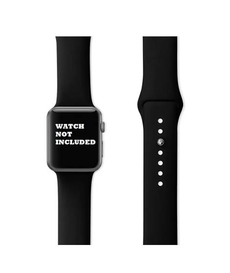iShopping - Silicone Straps For Apple Watch Series 1-8 - Black