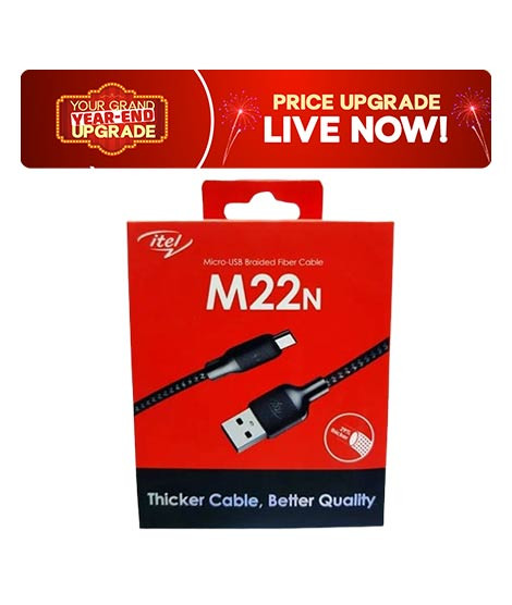 iShopping - Itel Micro USB Fast Charging Data Cable Black (M22N)