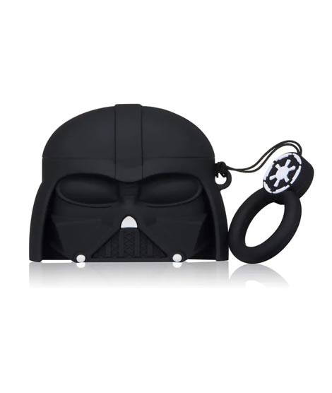 iShopping - High Quality Soft Silicone Black Star War Case Cover For Airpods 4