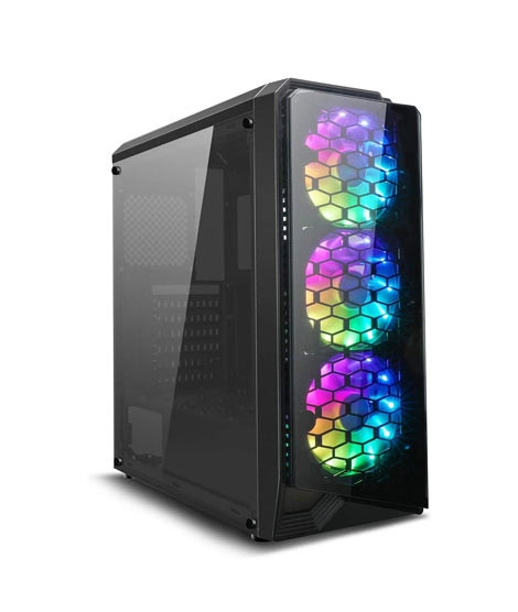 iShopping - DarkFlash Water Square 5 ATX Mid-Tower Computer Case