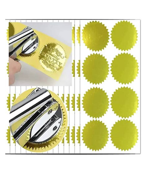 iShopping - Embossed Seal Stamp Stickers Gold