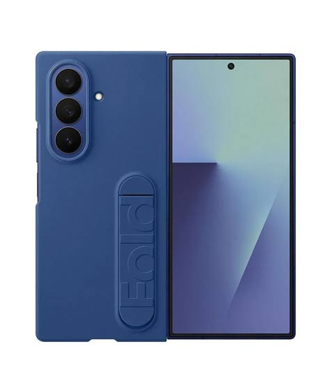 iShopping - Samsung Galaxy Z Fold 7 Silicon Grip Case With Stand-Blue