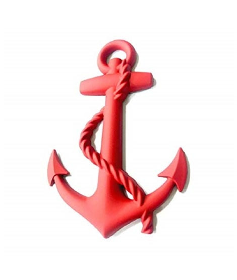 iShopping - Ferozi Traders Anchor 3D Car Decoration Sticker Logo - Red