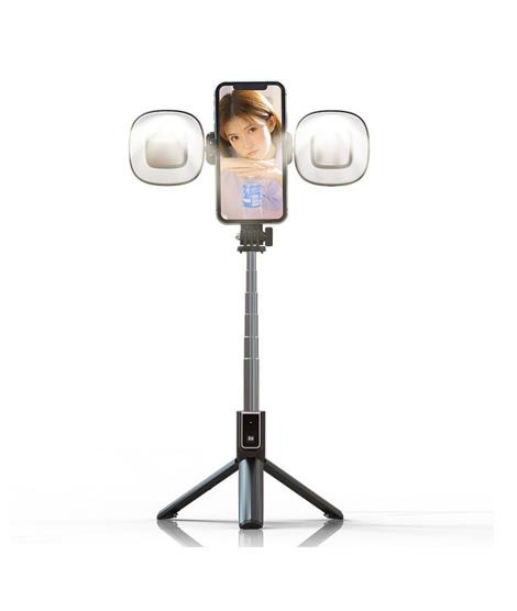 iShopping - A.H Collection Folding Bluetooth Selfie Stick with Detachable Double Fill Light (P40S-F)