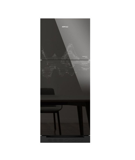 iShopping - Homage Inverter Series Freezer-on-top Refrigerator 15 Cu Ft Mirror (HRF-47552-GD-INV)