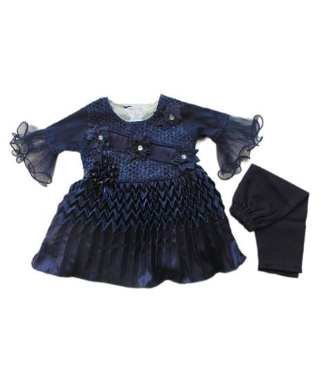 iShopping - Komfy Fancy Baby Frock Blue (NBG035)