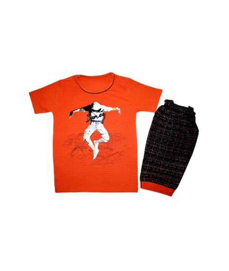 iShopping - Komfy Printed Suit For Boys Orange (KBB159)