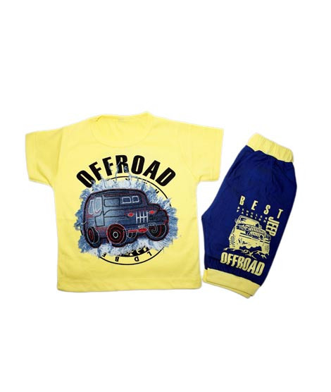 iShopping - Komfy Printed Suit For Boys Yellow (KBB143)