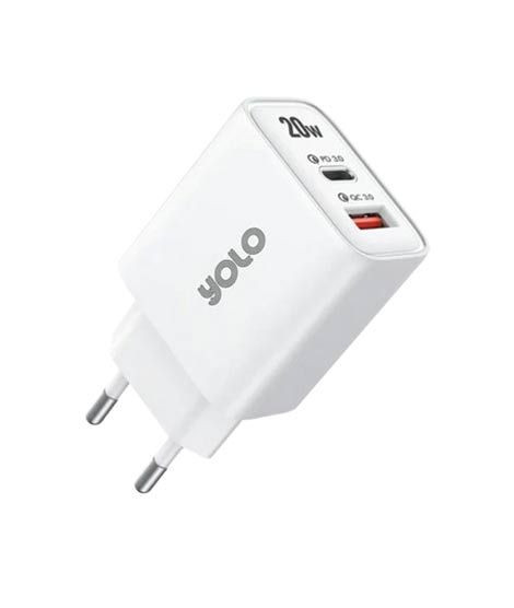 iShopping - Yolo 20W Charger With Type-C to IOS Cable White (Y-201)