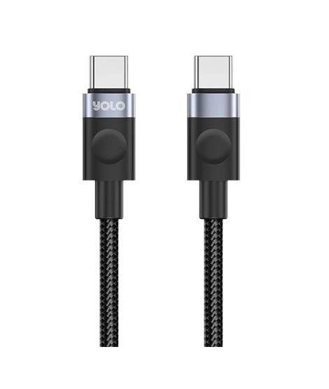 iShopping - Yolo Flow Type-C to Type-C Fast Charging Cable Black (Y-079)