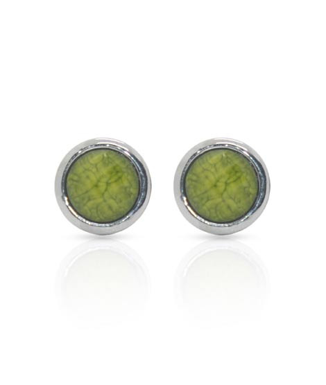 iShopping - Cufflers Classic Green Round Cufflinks - (CU-0018)