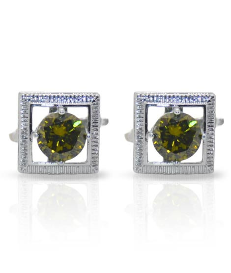 iShopping - Cufflers Modern Silver Cufflinks - (CU-3009)