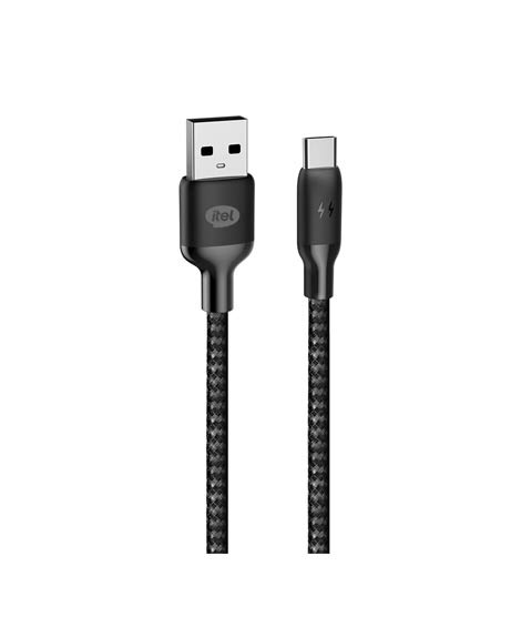 iShopping - Itel Nylon Braided Type-c Cable Black C22N