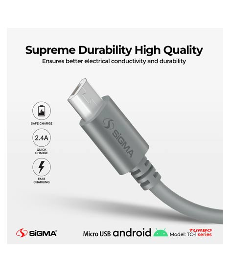 iShopping - Sigma Turbo Micro Cable 2.4A Auto Disconnect – (TC-1)