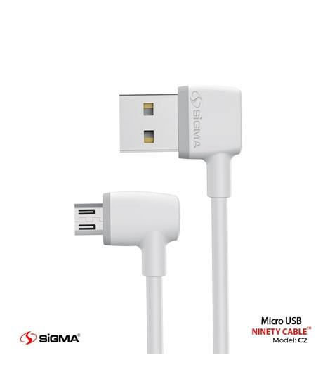 iShopping - Sigma – Auto Disconnect 2.4A Ninety Micro Cable – (C2)
