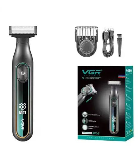iShopping - VGR One Blade Waterproof Hair Clipper Black - (V-360)
