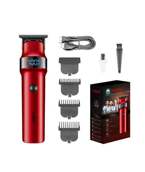 iShopping - VGR Professional Digital Display Hair Trimmer Red - (V-987)