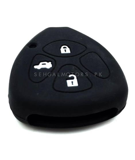 iShopping - Ferozi Traders 4 Button Silicone Key Cover Case For Toyota Corolla (0513)