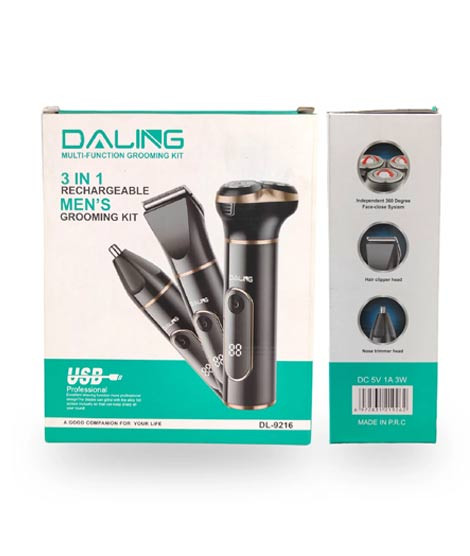 iShopping - Daling 3 In 1 Rechargeable Hair Clipper (DL-9266)