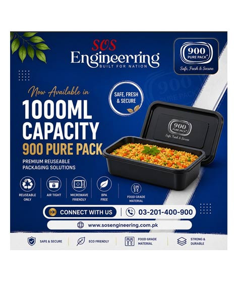 iShopping - SOS Engineering 900 Pure Pack 1000ml Rectangular Food Container