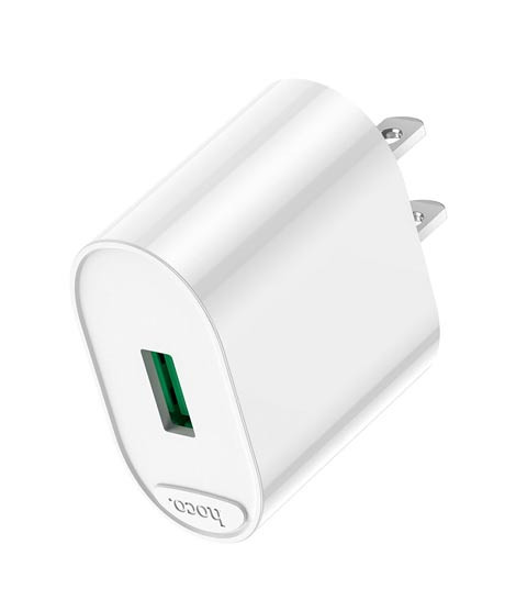 iShopping - Hoco Fighter Single Port QC3.0 Wall Charger US White (C109)