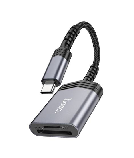 iShopping - Hoco Type-C 2-in-1 Card Reader Gray (UA25)