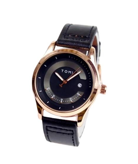 iShopping - Tomi Noir Classic Leather Edition Watch For Men Rose Gold