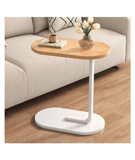 iShopping - C-Shaped Oval Sofa Side Table - Multicolor