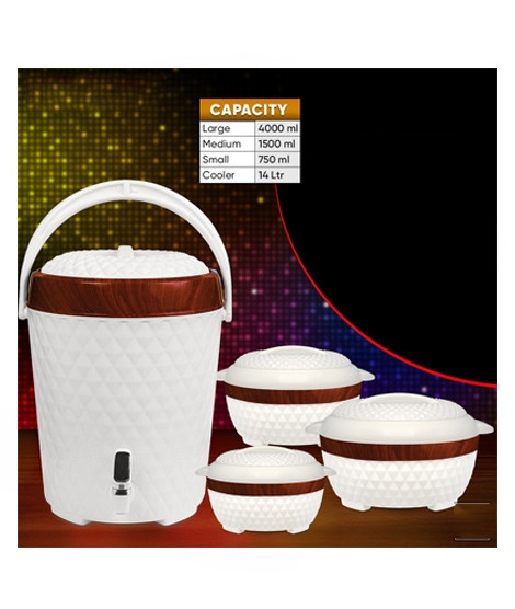 iShopping - Easy Shop 3 Hotpot And 1 Cooler Set Of 4 (1290)