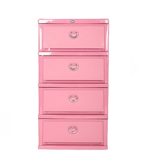 iShopping - Easy Shop 4 Step Storage Drawers Pink (1242)