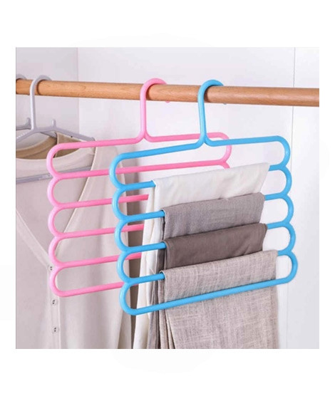 iShopping - Easy Shop 5 Layer Multifunctional Hanger Pack Of 2