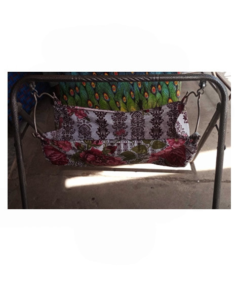 iShopping - Easy Shop Coated Cradle with Free Hanging Cloth Silver