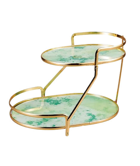 iShopping - Easy Shop Golden Frame Two Step Story Server Stand