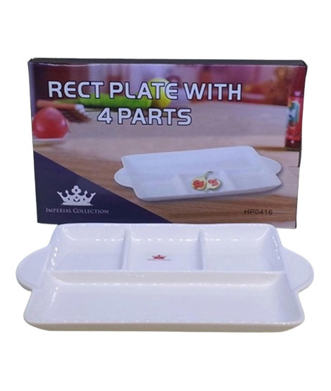 iShopping - Easy Shop Rectangular 4 Partition Serving Tray