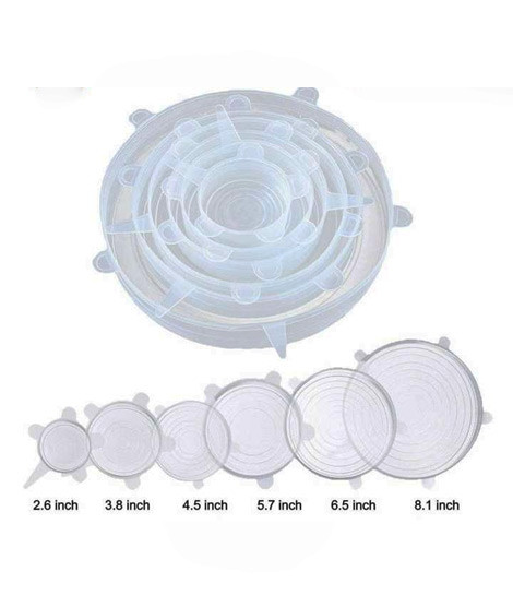 iShopping - Easy Shop Silicon Reusable Lids Pack Of 6