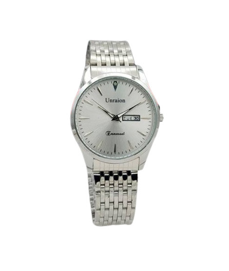 iShopping - Easy Shop Stainless Steel Day and Date Chain Watch For Men - Silver