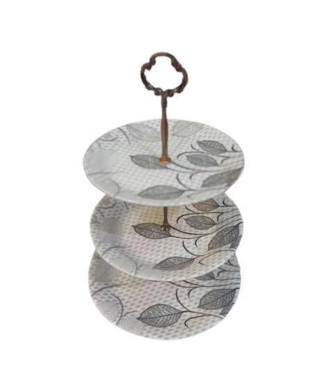 iShopping - Easy Shop Colorful Melamine Three Floor Tiered Cake Stand - Round (01)