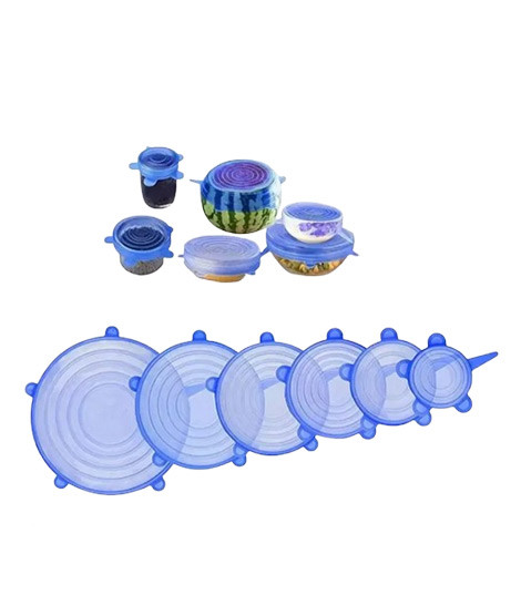 iShopping - Easy Shop Silicone Stretch Airtight Lid Set - 6 Pieces