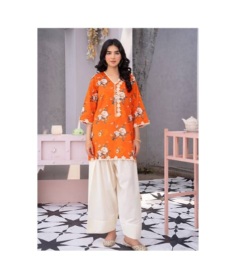 iShopping - Ahlam Sunset Flora Printed Lawn Kurta Set 2-piece