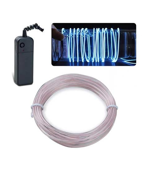 iShopping - Ferozi Traders EL Wire Flexible Neon Glow Strip Light Ice Blue (15ft)
