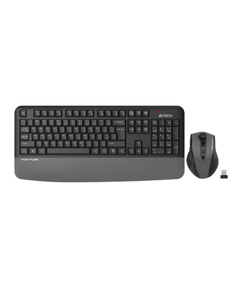 iShopping - A4Tech Fstyler 2.4G Power Saving Wireless Comfort Desktop Set Grey (FG2500S Plus)