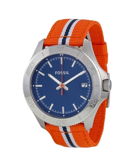 iShopping - Fossil Retro Traveler Nylon Strap Men's Watch Two-Tone (AM4478)