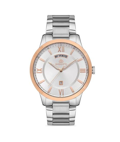 iShopping - Bigotti Stainless Steel Men's Watch Silver (BG.1.10360-3)