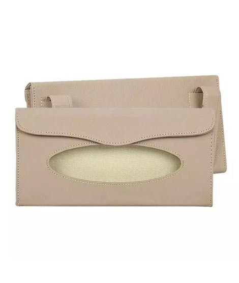 iShopping - G-Mart PU Leather Car Tissue Box Beige