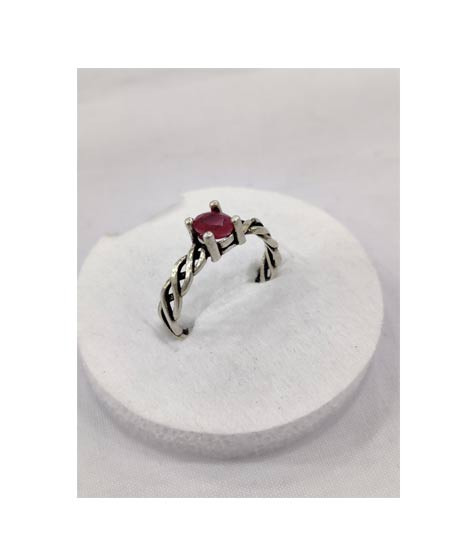 iShopping - Gilgit Bazaar Ruby Stone Silver Ring (20)
