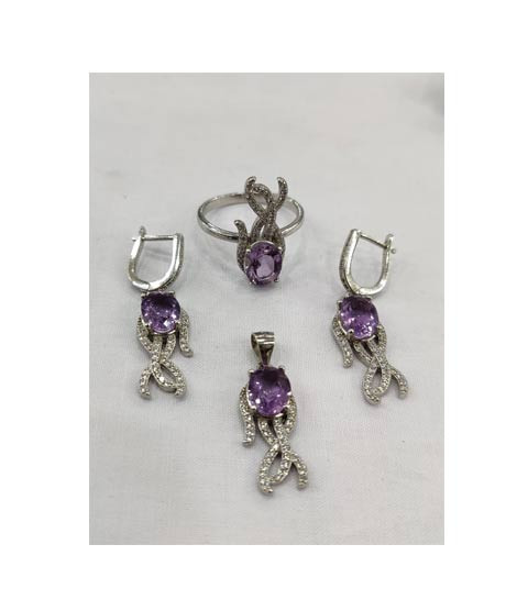 iShopping - Gilgit Bazaar Amythest Stone Set (25)