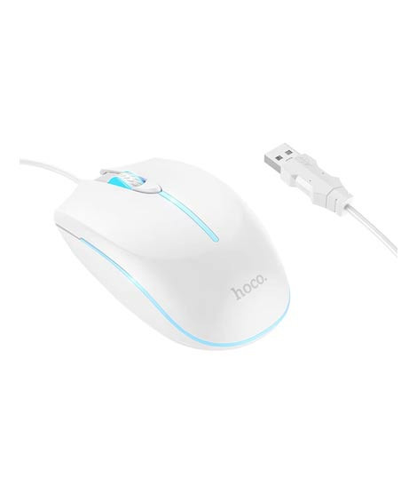 iShopping - Hoco Wonderful Luminous Gaming Wired Mouse White (GM37)