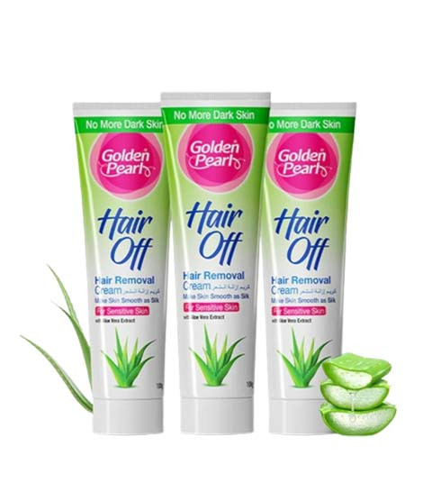 iShopping - Golden Pearl Hair Off Hair Removal Cream Aloe Vera 50gm - Pack Of 3