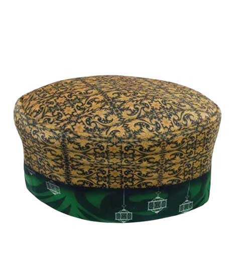 iShopping - ZamZam Green Lantern Printed Prayer Cap